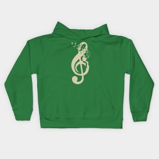 Treble Clef -  Music Harmonica - Vintage Kids Hoodie